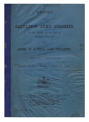 Item #41293 Report on The Salvation Army Colonies In The United States and at Hadleigh, England....