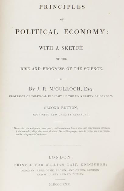 Item #43760 A Dictionary, Practical, Theoretical, and Historical of Commerce and Commercial Navigation. Illustrated with Maps and Plans. Second Edition, greatly enlarged. John Ramsay McCULLOCH.