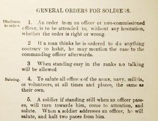 Item #47289 Extracts from Regimental Orders, for the Use of the First Battalion Grenadier Guards....