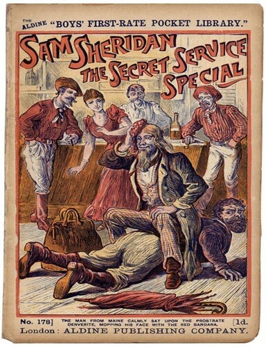 Item #47489 Sam Sheridan: The Secret Service Special, or, the jamboree at "Early Bird" bar. The Aldine "Boys' First-Rate Pocket Library." No. 178. ANONYMOUS.