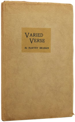 Item #53683 Varied Verse. Harvey BRABAN