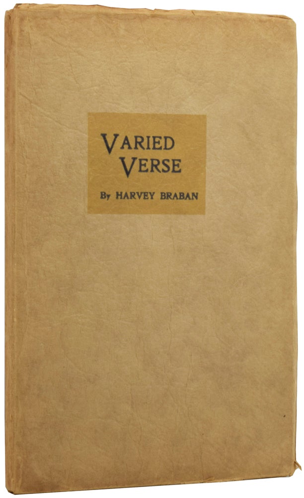 Item #53683 Varied Verse. Harvey BRABAN.