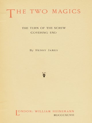 The Two Magics: The Turn of the Screw [and] Covering End.