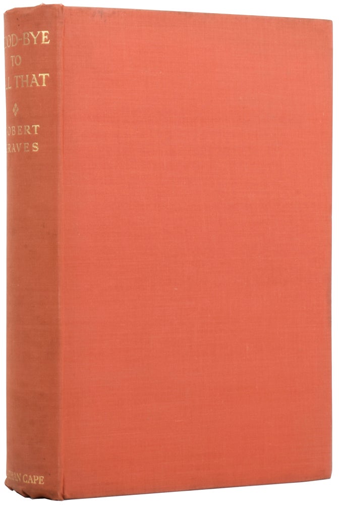 Item #55034 Good-Bye to All That. Robert GRAVES.