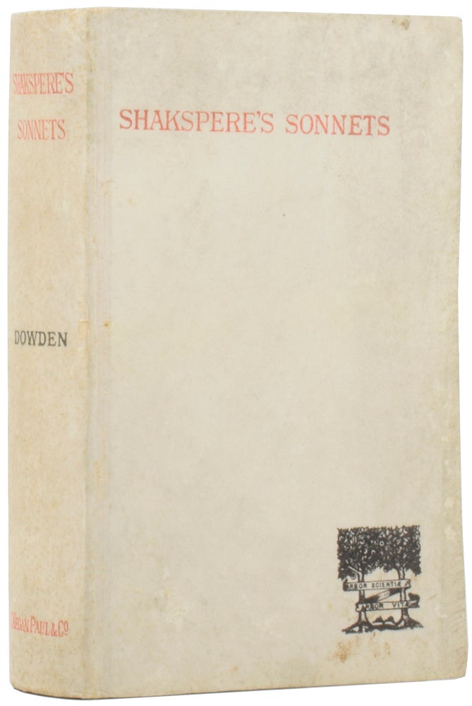 Item #55683 The Sonnets of Shakspere. William SHAKSPERE, Edward DOWDEN.