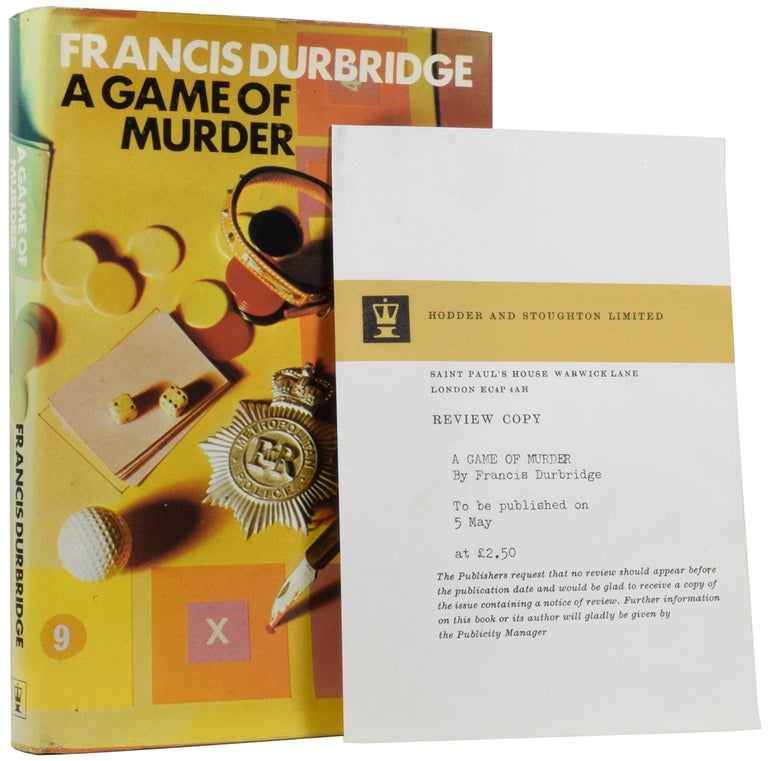 Item #56205 A Games of Murder. Francis DURBRIDGE.