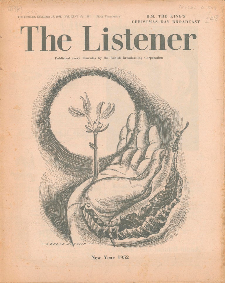 Item #56914 The Listener. Vol. XLVI No.1191. KING GEORGE VI, Winston CHURCHILL.