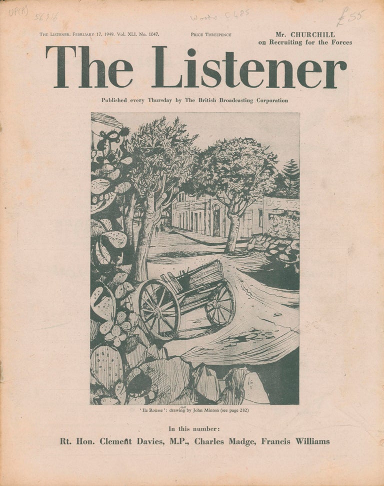 Item #56916 The Listener. Vol. XLI No.1047. Winston CHURCHILL.