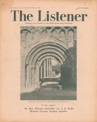 Item #56917 The Listener. Vol. XLIII No.1096. Winston CHURCHILL