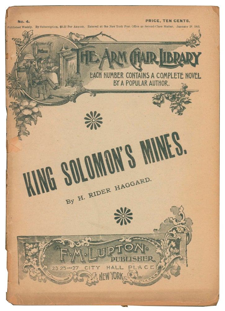 Item #57017 King Solomon's Mines. The Arm Chair Library No. 4. Henry Rider HAGGARD, Sir.