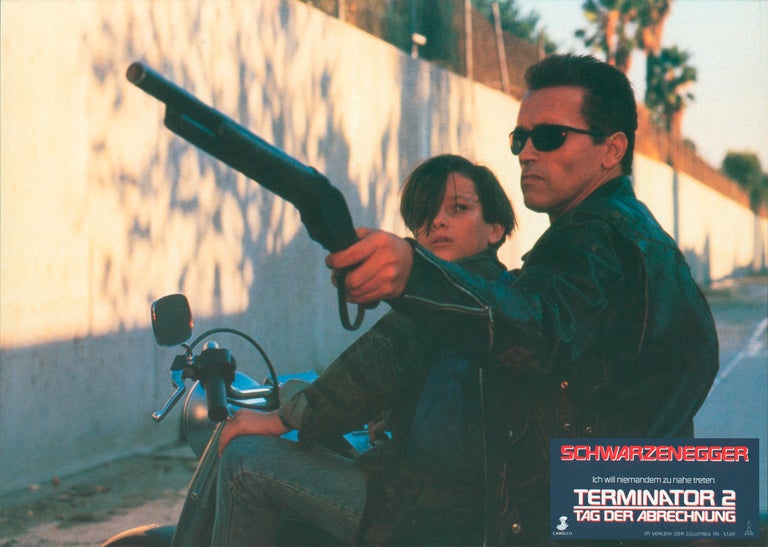 Item #57034 Terminator 2: Judgement Day [Tag der Abrechnung] [LOBBY CARDS]. James CAMERON, director and producer writer.