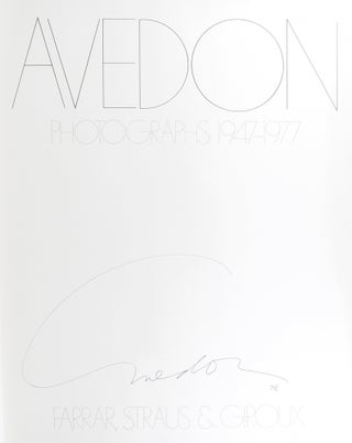 Avedon: Photographs 1947-1977.