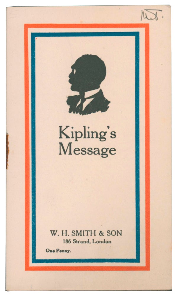 Item #57058 Kipling's Message. Rudyard KIPLING.