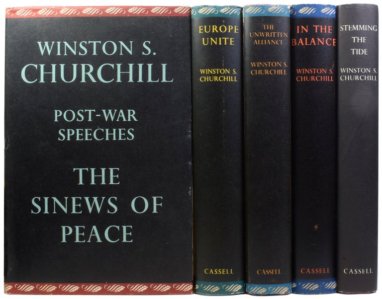 Item #57408 Post-War Speeches, 1945-1959. The Sinews of Peace; Europe Unite; In the Balance; Stemming the Tide; The Unwritten Alliance. Winston Spencer CHURCHILL, Sir, Randolph CHURCHILL.