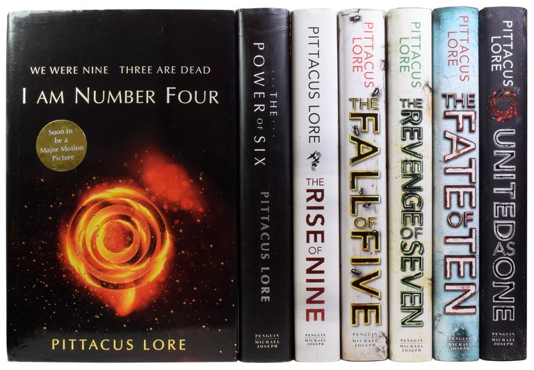 Item #57814 Lorien Legacies. I Am Number Four; The Power of Six; The Rise of Nine; The Fall of Five; The Revenge of Seven; The Fate of Ten; United As One. James FREY, Jobie HUGHES.
