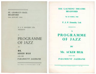 Item #57849 A Programme of Jazz by Mr. Acker Bilk and His Paramount Jazzband [Concert...