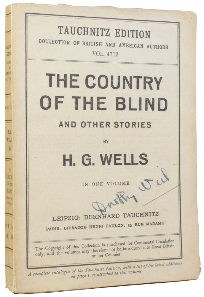 Item #58081 The Country of the Blind and Other Stories. vol. 4713. H. G. WELLS, Herbert George.