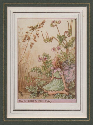 Item #58261 The Stork's-Bill Fairy [Flower Fairies mounted colour plate]. Cicely Mary BARKER