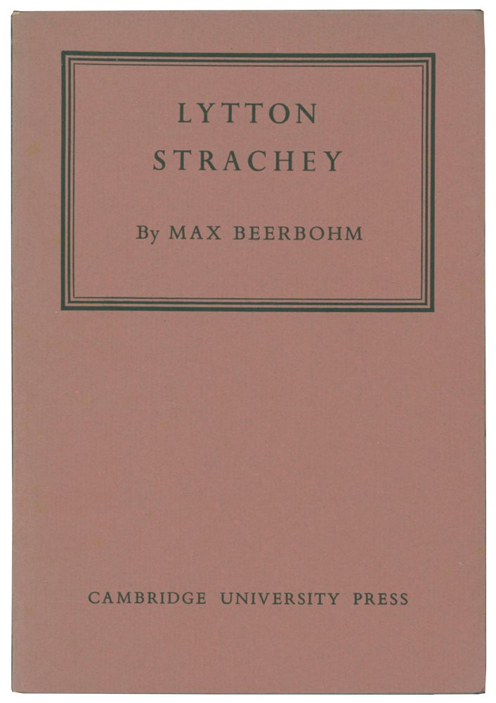 Item #58449 Lytton Strachey. The Rede Lecture 1943. Max BEERBOHM.
