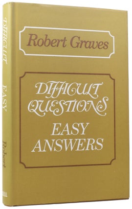 Item #58466 Difficult Questions, Easy Answers. Robert GRAVES