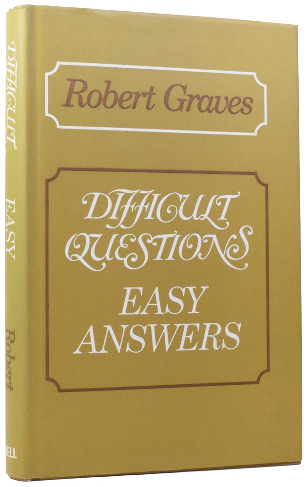 Item #58466 Difficult Questions, Easy Answers. Robert GRAVES.