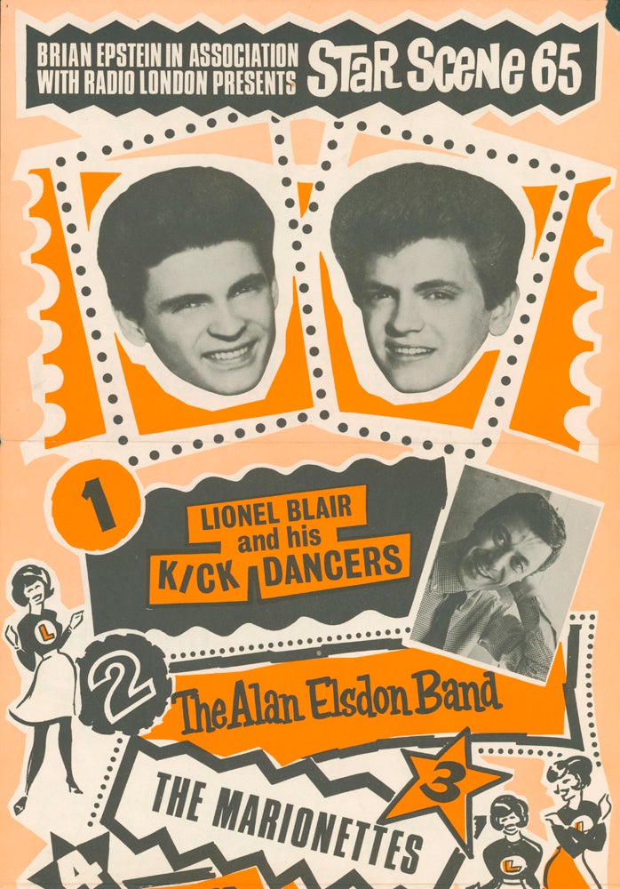 Item #58945 Star Scene 65 [Pop Concert Poster]. Lionel BLAIR, THE ALAN ELSDON BAND, THE MARIONETTES, KLAUS PADDY, GIBSON, Cilla BLACK, Billy J. KRAMER, THE EVERLY BROTHERS, Pete BRADY.
