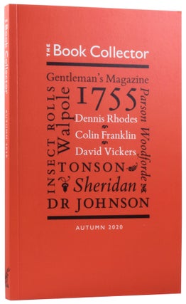 Item #59076 The Book Collector. Autumn 2020. Edited by James Fleming. BIBLIOGRAPHY, Authors,...