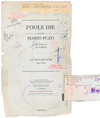 Fools Die [Author's Master Galley Proof].