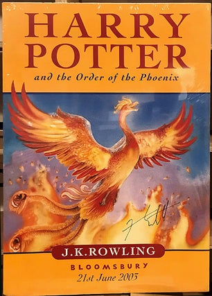 Item #59841 [Book Promotion POSTER] Harry Potter and the Order of the Phoenix. J. K. ROWLING,...