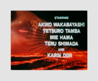 Item #59868 Signed Karin Dor and Mie Hama Title Card for the film 'You Only Live Twice' (1967)....