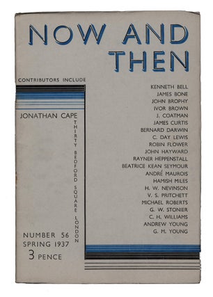 Item #60174 Now and Then. A Periodical of Books & Personalities Published Occasionally by...