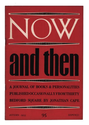 Item #60184 The Faithful Servant [in] Now and Then. A Journal of Books and Personalities...