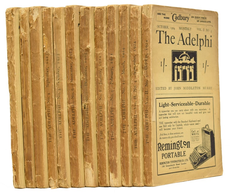 Item #61234 The Adelphi. Vol. 1, numbers 1 to 10, and vol. 2, numbers 4 and 5. Katherine MANSFIELD, D. H. LAWRENCE, Anton CHEKHOV, Maxim GORKY, H. G. WELLS, Herbert George, John Middleton MURRY.