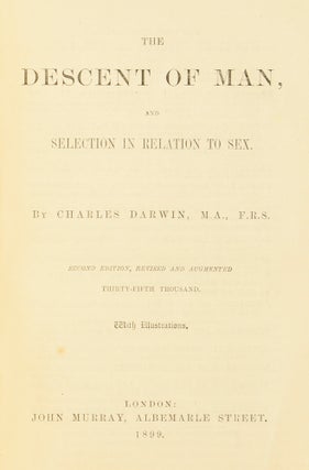 The Descent of Man, and Selection in Relation to Sex.