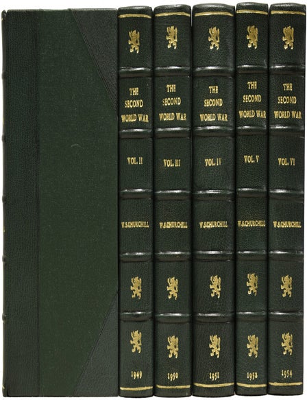 Item #63860 The Second World War. The Gathering Storm; Their Finest Hour; The Grand Alliance; The Hinge of Fate; Closing the Ring; Triumph and Tragedy. Winston Spencer CHURCHILL, Sir.