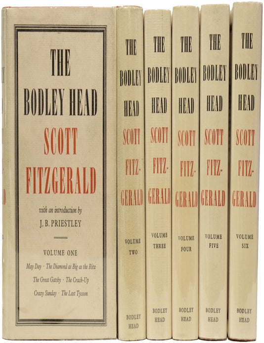 Item #64008 The Bodley Head Scott Fitzgerald, with an Introduction by J.B. Priestley. Being a compilation of novels and shorter pieces, including: The Great Gatsby, The Last Tycoon, Tender is The Night, This Side of Paradise, The Beautiful and The Damned, The Rich Boy, Letters and Short Stories, etc. F. Scott FITZGERALD.