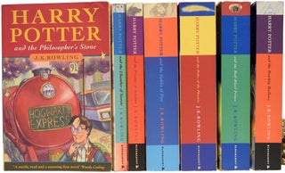 Item #64121 Harry Potter Series, Complete UK paperback set. Being: The Philosopher's Stone; The...