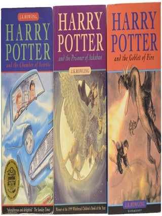 Harry Potter Series, Complete UK paperback set. Being: The Philosopher's Stone; The Chamber of Secrets; The Prisoner of Azkaban; The Goblet of Fire; The Order of The Phoenix; The Half-Blood Prince; The Deathly Hallows.