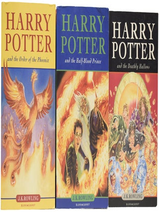 Harry Potter Series, Complete UK paperback set. Being: The Philosopher's Stone; The Chamber of Secrets; The Prisoner of Azkaban; The Goblet of Fire; The Order of The Phoenix; The Half-Blood Prince; The Deathly Hallows.