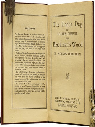Two New Crime Stories. The Under Dog, and Blackman's Wood by E. Phillips Oppenheim.