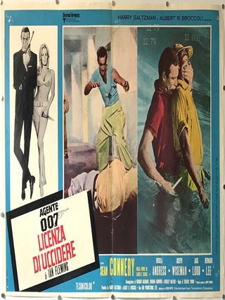 [Dr. No, United Artists, 1962] Agent 007 Licence to Kill. Poster collection.