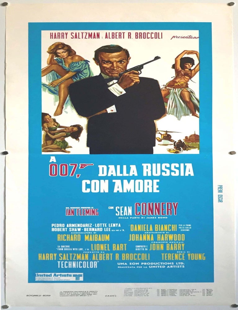 Item #64843 [From Russia With Love, United Artists, 1964] To 007, From Russia With Love. Italian Locandina poster. Ian - Promotional Material / Memorabilia FLEMING.