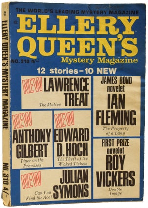 Item #65084 contributes 'The Property of a Lady' to... 'ELLERY QUEEN'S MYSTERY MAGAZINE.'. Ellery...