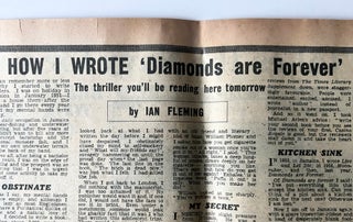 Item #66356 'How I Wrote Diamonds Are Forever' in the Daily Express. 11th April 1956. Ian...