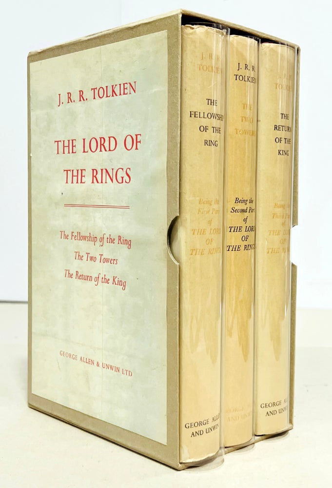 Item #66419 The Lord of the Rings. Being: The Fellowship of the Ring, The Two Towers, and The Return of the King. J. R. R. TOLKIEN.