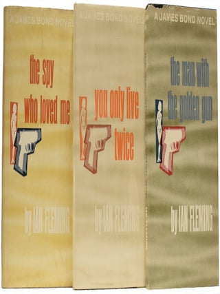 Dollar Mystery Guild Uniform edition of the James Bond novels. A complete set. Comprising Casino Royale, Moonraker, From Russia With Love, Dr. No, Goldfinger, Thunderball, The Spy Who Loved Me, You Only Live Twice and The Man with the Golden Gun (all that were published).