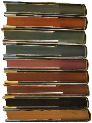 Dollar Mystery Guild Uniform edition of the James Bond novels. A complete set. Comprising Casino Royale, Moonraker, From Russia With Love, Dr. No, Goldfinger, Thunderball, The Spy Who Loved Me, You Only Live Twice and The Man with the Golden Gun (all that were published).