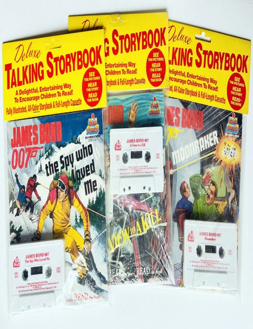 Item #66909 Group of three 'Talking Storybooks' comprising: Moonraker, The Spy Who Loved Me and A View To a Kill. Ian Lancaster FLEMING.