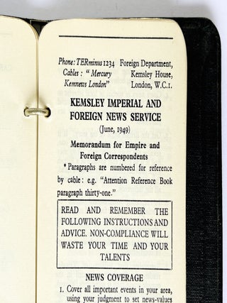 The Organisation of a Foreign News Service [Kemsley Newspapers Reference Book].