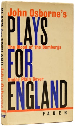 Item #67378 Plays for England. 'The Blood of the Bambergs'; 'Under Plain Cover'. John OSBORNE
